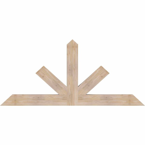 Ekena Millwork Saratoga Smooth Timber Gable Bracket, Douglas Fir, 72"W x 33"H x 3 1/2"D x 5 1/2"F, 11/12 Pitch GBW072X33X0406SAR00SDF - main
